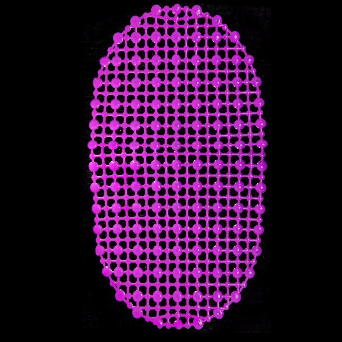 Plastic Bath Mat Circle Design Padded Mat 64cm x 34cm   3513