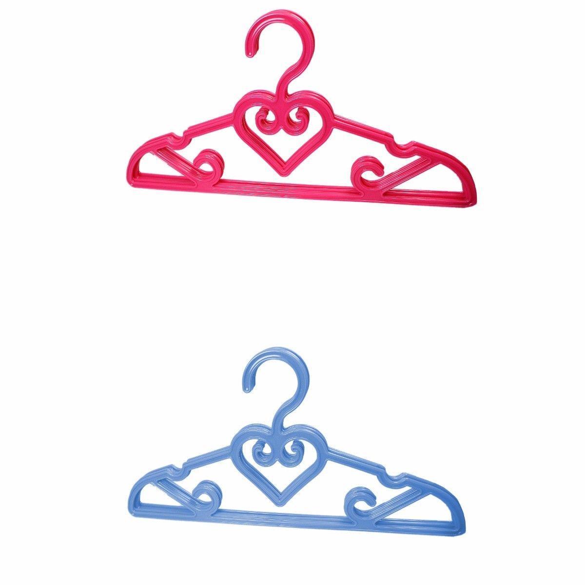 Plastic Fancy Designer Hangers Pack Of 5 Assorted Colours And Design 42cm  2917