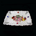 Plastic Jewelled Serving Tray Printed Design Rectangular 23 x 17 cm Assorted Designs 3224