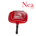 SQ Professional Nea Diecast Double Sided Magic Pan 32cm Rossa Red 4680