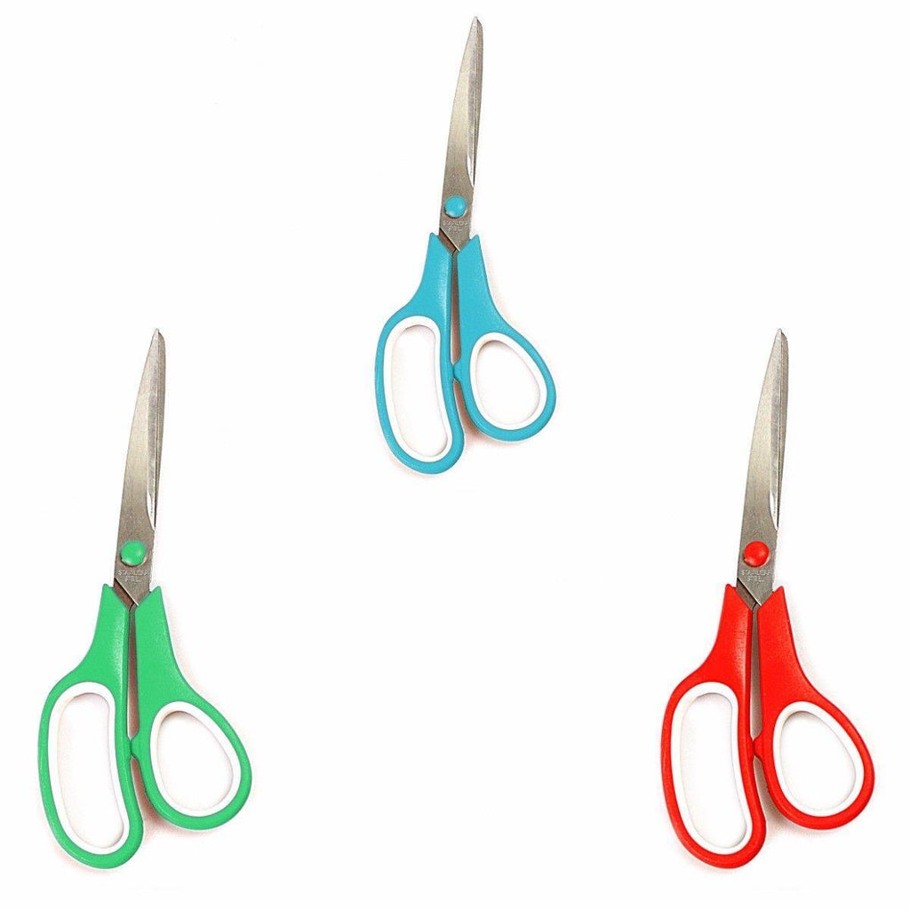 Stainless Steel Comfortable ABS Scissors Assorted Colours 0350