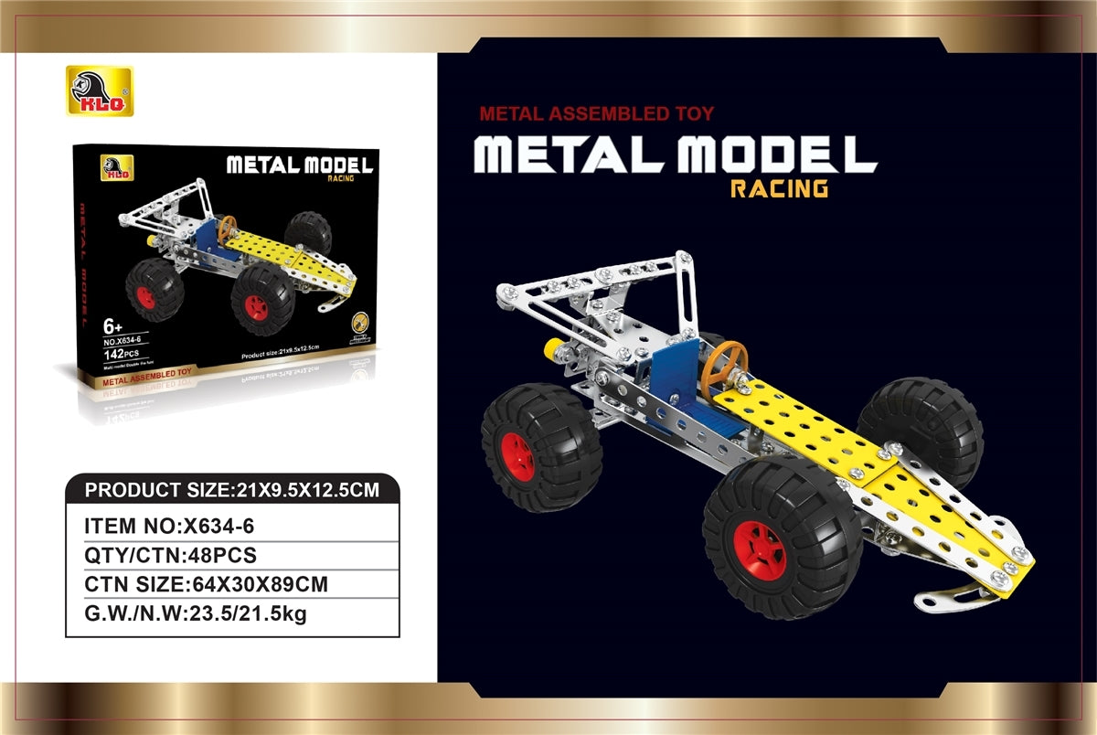 X634-6 Metal Model Racing Car (142 PCS)