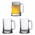 Classic Big Glass Beer Glass Mugs 660ml Pack of 2 55229 (Parcel Plus Rate)