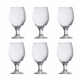 6 Pack of clear glass beer glass, drinking glass fancy beer glass 400ml 44417  9224
