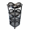 4 Tier Plastic Sunflower Vegetable Fruit Kitchen Storage Rack Assorted Colours H0424