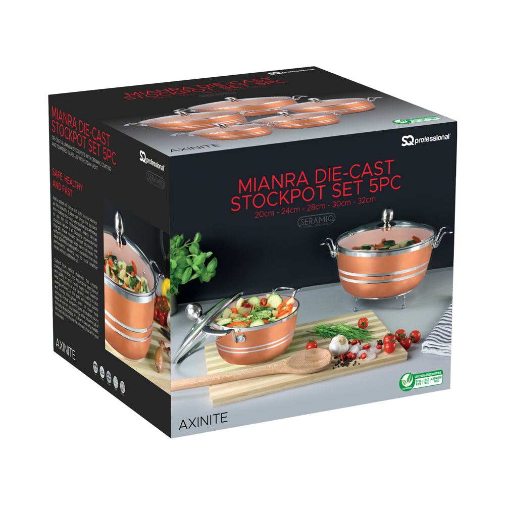 SQ Professional Seramiq Mianra Diecast Stockpot Set of 5 Axinite 4925