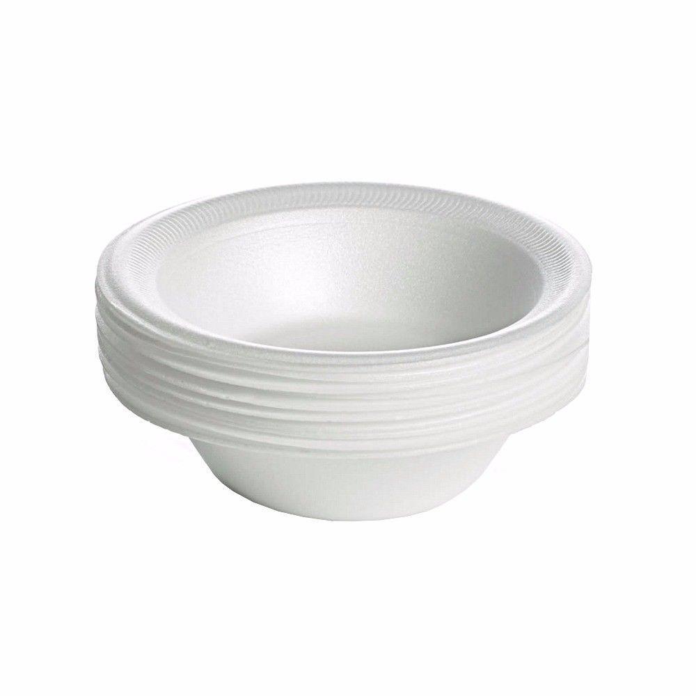 15 Pack Disposable White Bowls 12oz  ST7007A