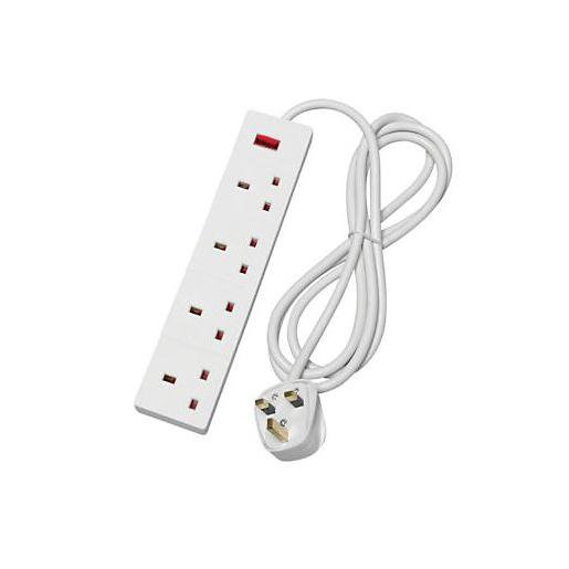 4 Gang Standard Extension Lead 2 Metre PIF2053 / EXT0068GEA