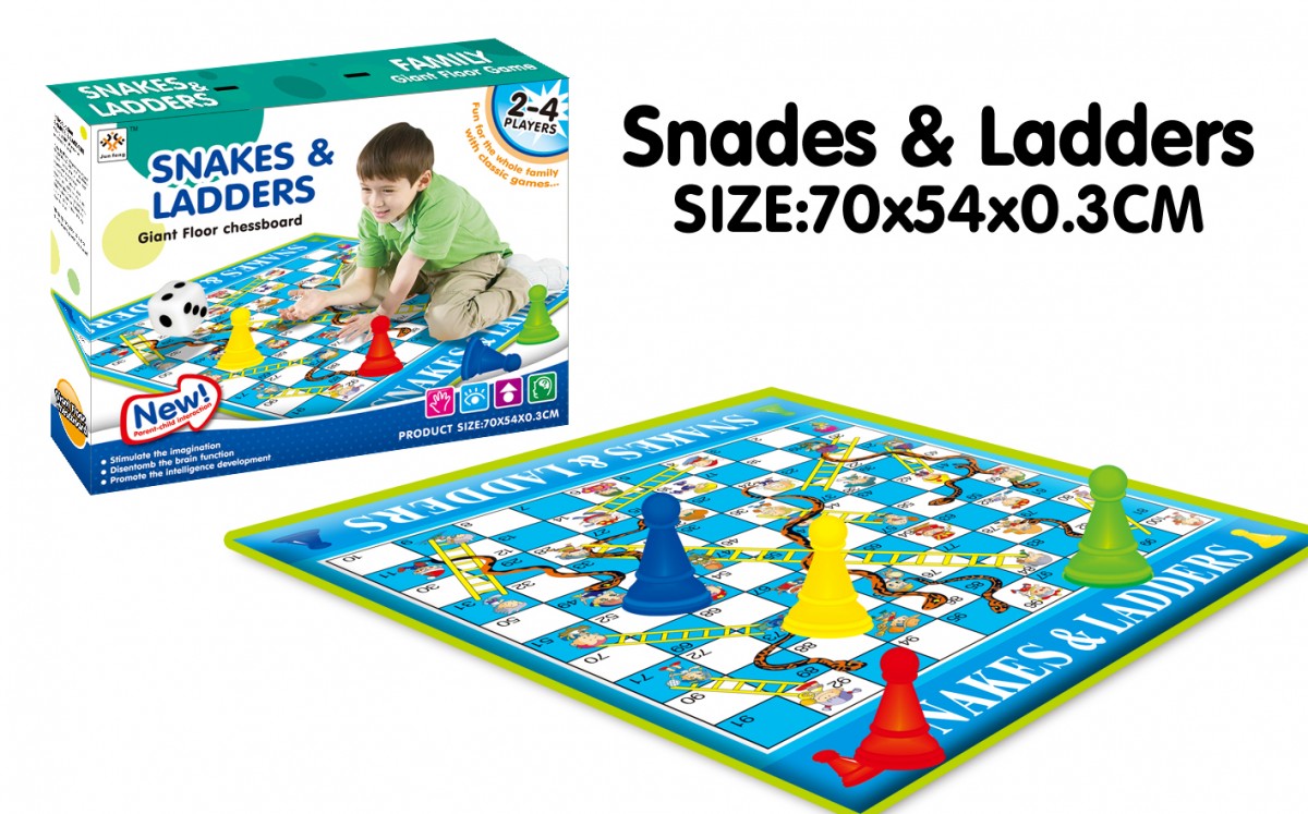 2018-15 Snades & Ladders Giant Floor Chessboard Game 70x54x0.3cm