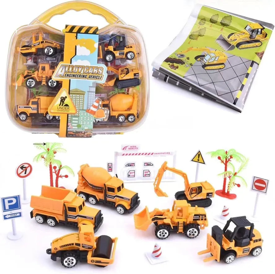 HS-04 Alloy Cars Engineering Vehicles Construction Suitcase