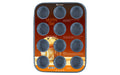 Metal Muffin Cupcake Baking Tray 12 Cups 34 x 26 x 3 cm Speckled Grey 8185