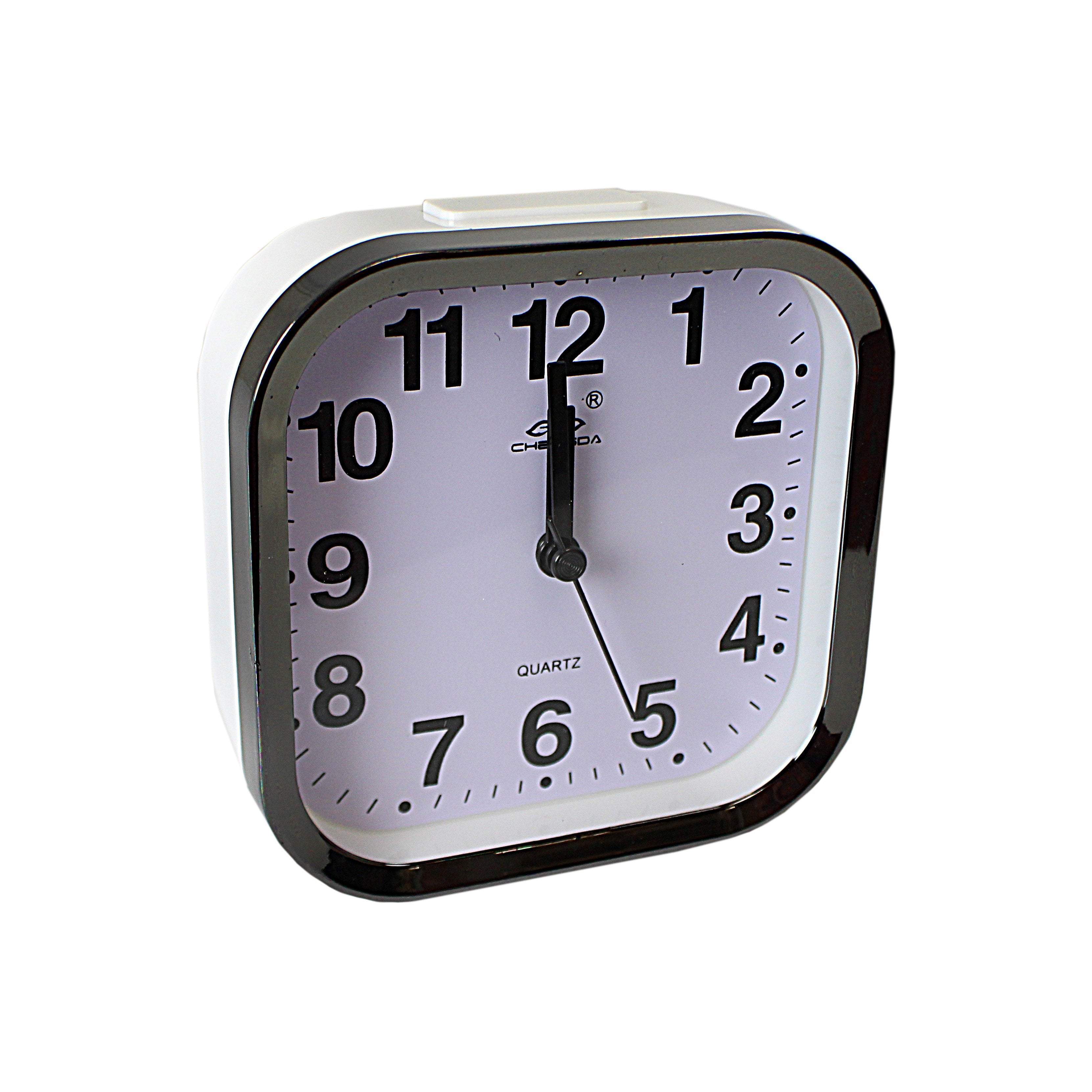 Square Quartz Bedroom Desk Alarm Clock Assorted Colours 4734