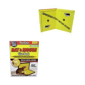 QuickCatch Rat & Yellow  Mouse GLUE BOOK Poison Free 32 x 22 cm 50588 A