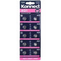 Konnect 10 Pack Alkaline Batteries 1.5v - AG1 - LR621 - LR60