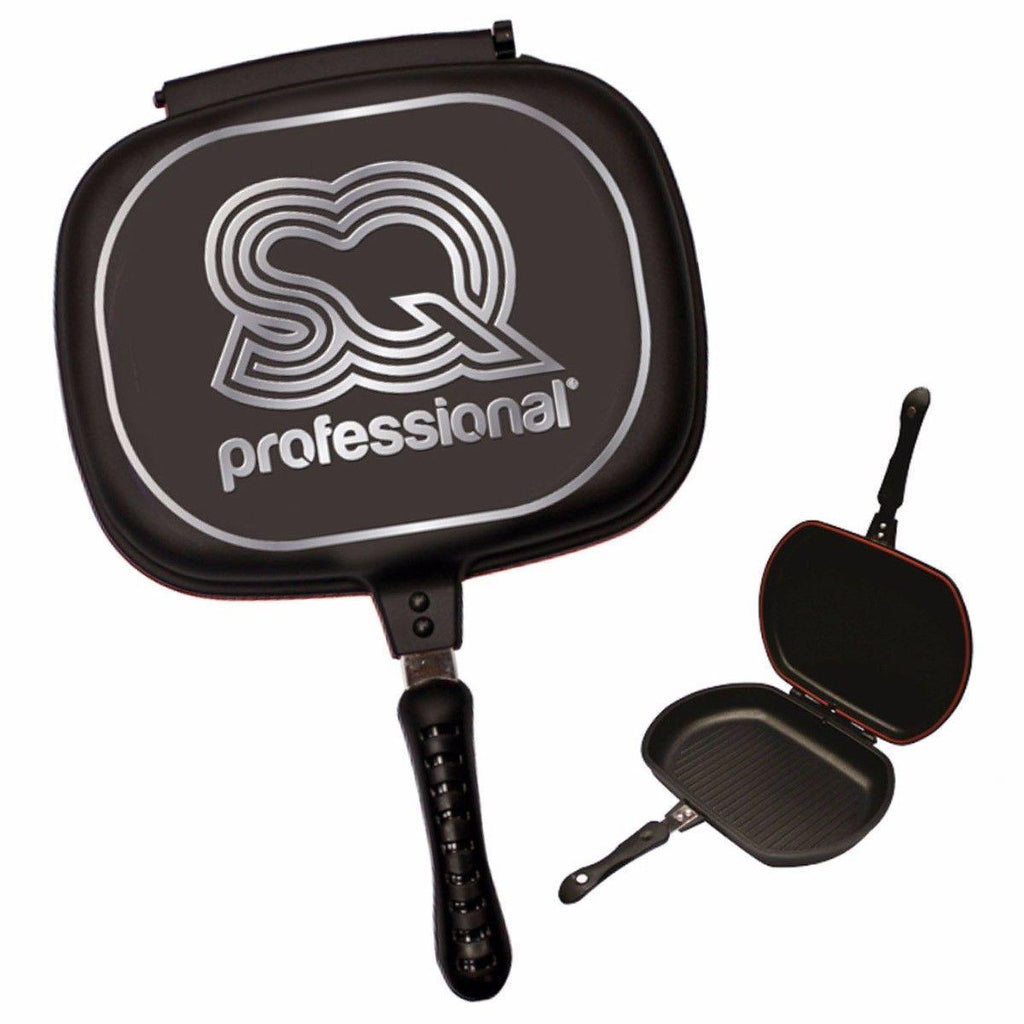 SQ Professional Nea Diecast Double Sided Magic Pan 32cm Nera Black 4482