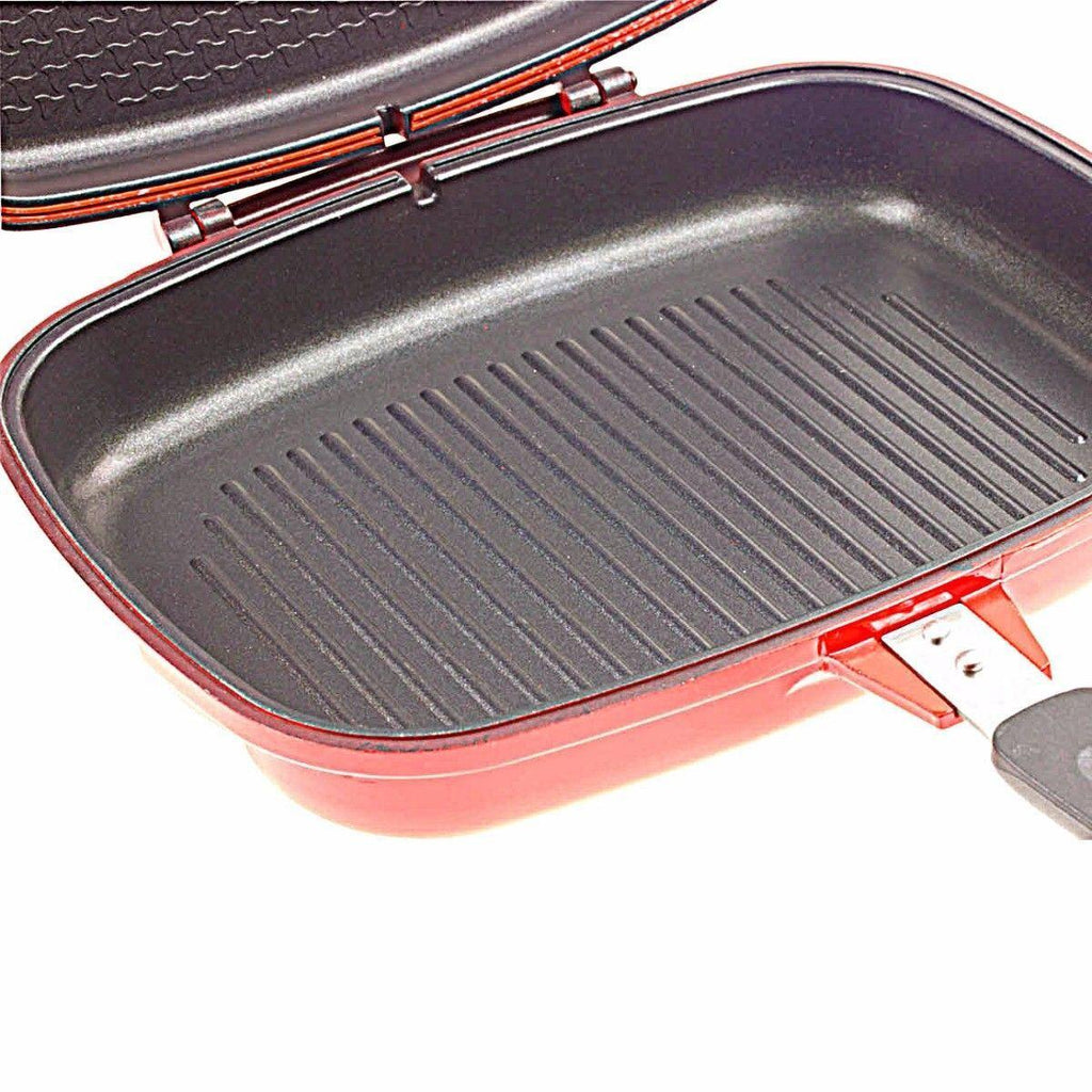 SQ Professional Nea Diecast Double Sided Magic Pan 32cm Rossa Red 4680