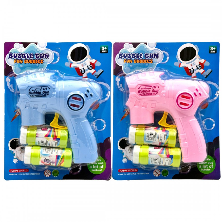323-6 Bubble Gun Fun Bubbles Assorted