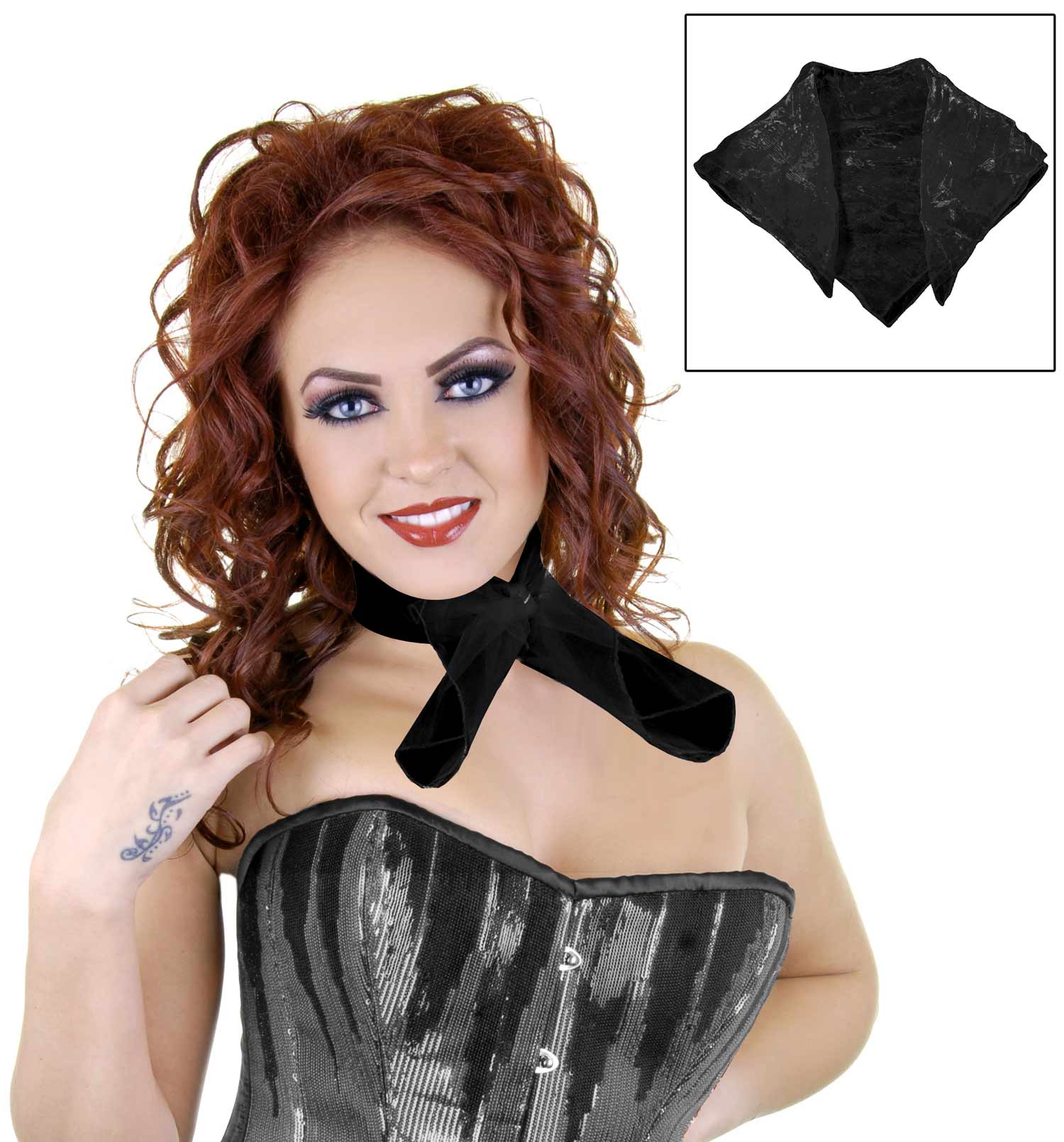 50s Black Scarf
