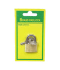 Brass Padlock DIY Home Suitcase with 2 Keys 25mm 5184
