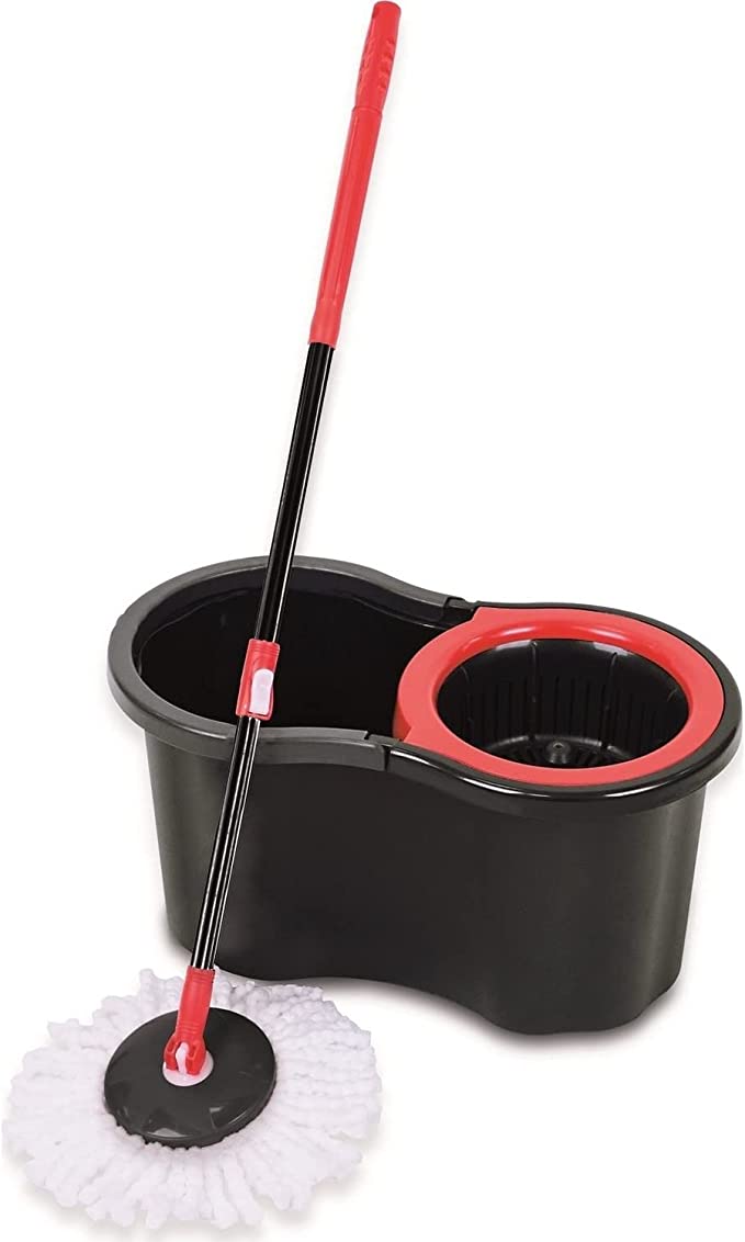 Lodos Plastic Spinning Mop and Bucket Set 12L Black MR116 / ZP280