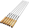 Twisted Metal BBQ Kebab Skewer Sticks 6pcs 46 cm Wooden Handle 7020 A