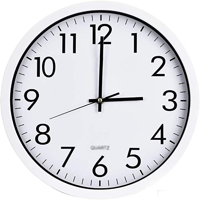Standard Round Wall Clock 22 cm Assorted Colours 6986
