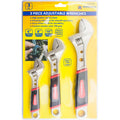 3 Pc Adjustable Wrench Set Rubber Handle Diy 52040C