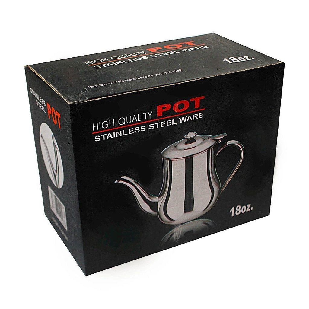 Traditional Style Stainless Steel Tea Pot 18oz Kitchen Home 0850 A