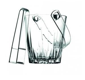 PB Karat Glass Ice Bucket With Tongs Party BBQ Drinks Ice Bucket 12.60cm x 11.60 cm BT0002