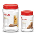 Round Pet Jar Twin Pack 500ml & 1500ml Storage Containers, SKU MX1735