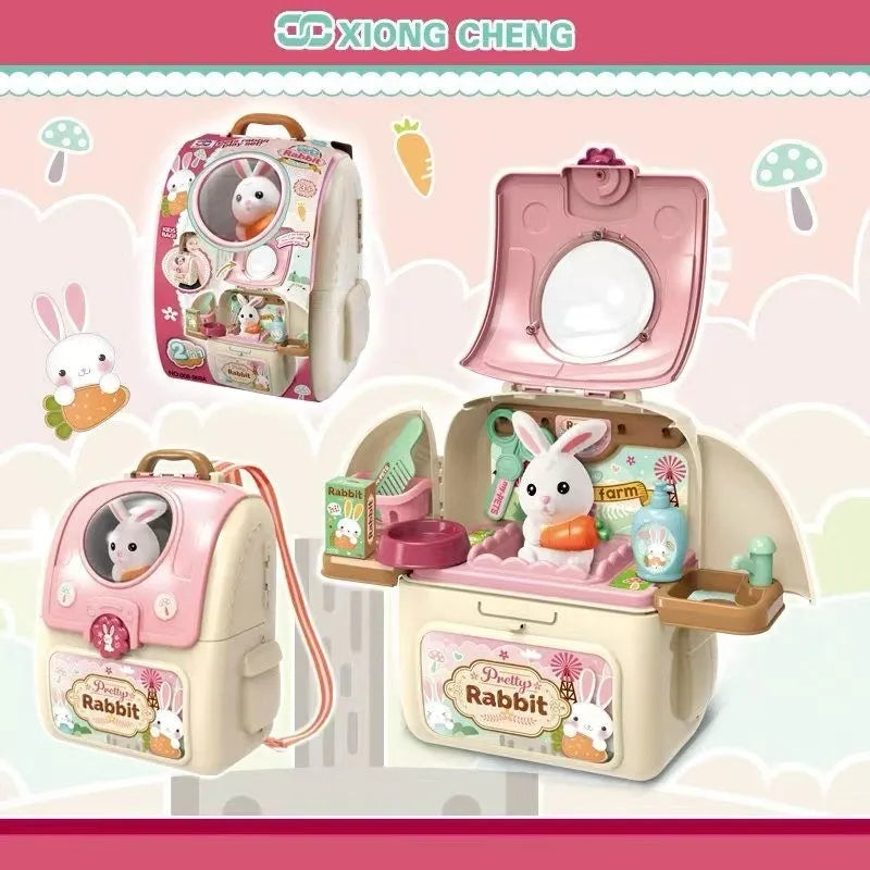 008-968A My Pet Bunny Backpack 2 In 1 Assorted