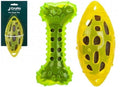 875058 CRUFTS TPR PET TREAT BALL/BONE ON HANGING CARD 2ASSTD COLOURS