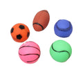 Pet Dog Toy Squeaky Sports Balls Pack of 5 Assorted Colours 5578