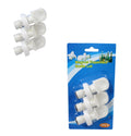 Plastic Oil Vinegar Wine Bottle Stopper 7cm Pack of 3 White 5606