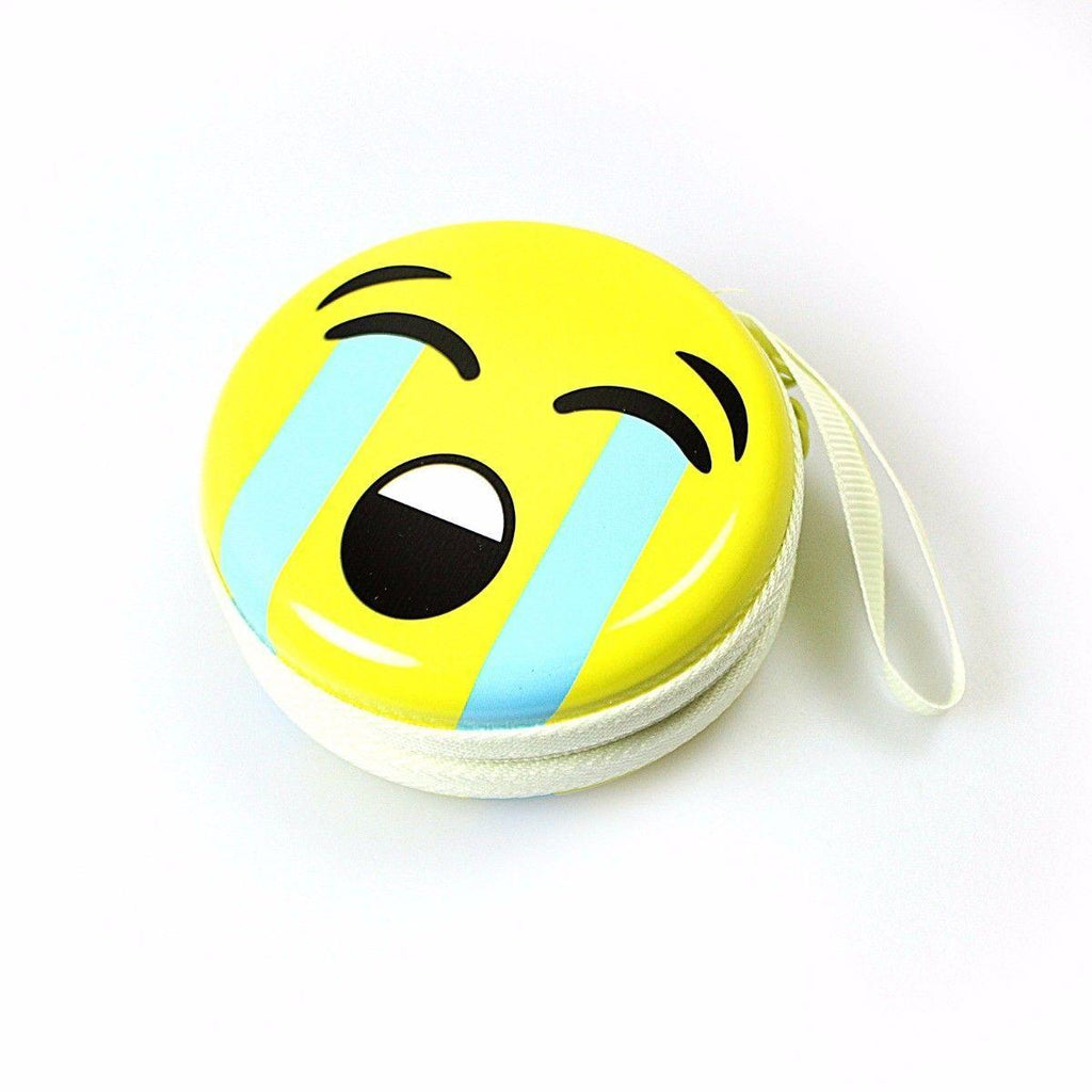 Emoji Face Earphone Coin Pouch 7.5 x 7 cm Assorted Designs 4496 A