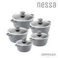 SQ Professional Nessa Granum Stockpot Set of 5 Serizzo Grey 5773