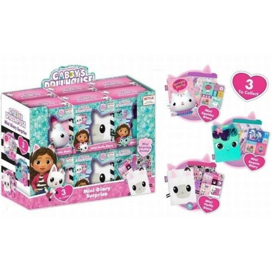 70-0001 Gabby's Dollhouse Mini Sequin Diary (For 2pcs) Assorted