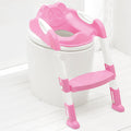 SQ Professional Plastic Children's Teddie Toilet Seat Ladder 59cm Pink 5824 / 2548