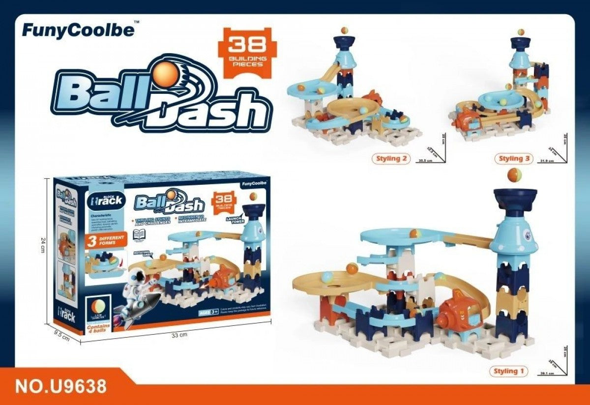 U9638 Ball Dash 38Pcs 3 Forms Blue Theme