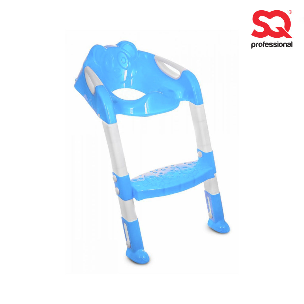 SQ Professional Plastic Children's Teddie Toilet Seat Ladder 59cm Blue 5826 / P97451
