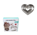 Stainless Steel Heart Baking Ring Mould Set of 3 20 / 15 / 10 cm 5915