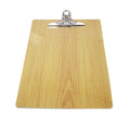 A4 Wooden Paper Menu Clipboard School Office Chrome Clip Wooden Clipboard 5925