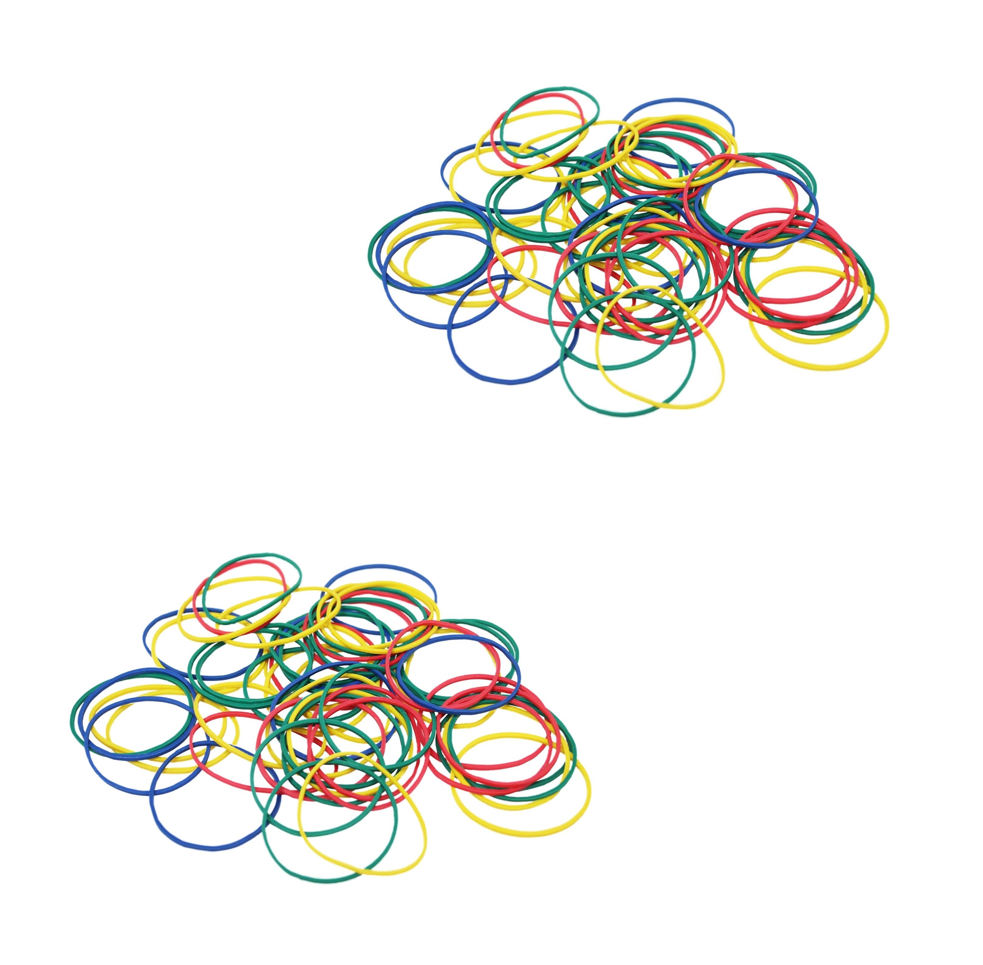 Assorted Colour Slim Rubber Bands Ideal for School Home Arts and Crafts 200 Pack 5941