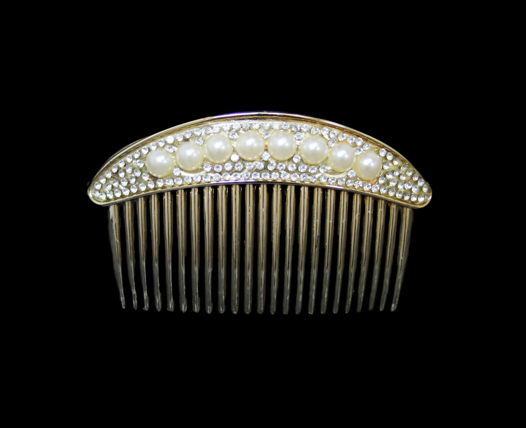Ladies Women's Plastic Pearl Hair Clip 10cm Assorted Designs 5986