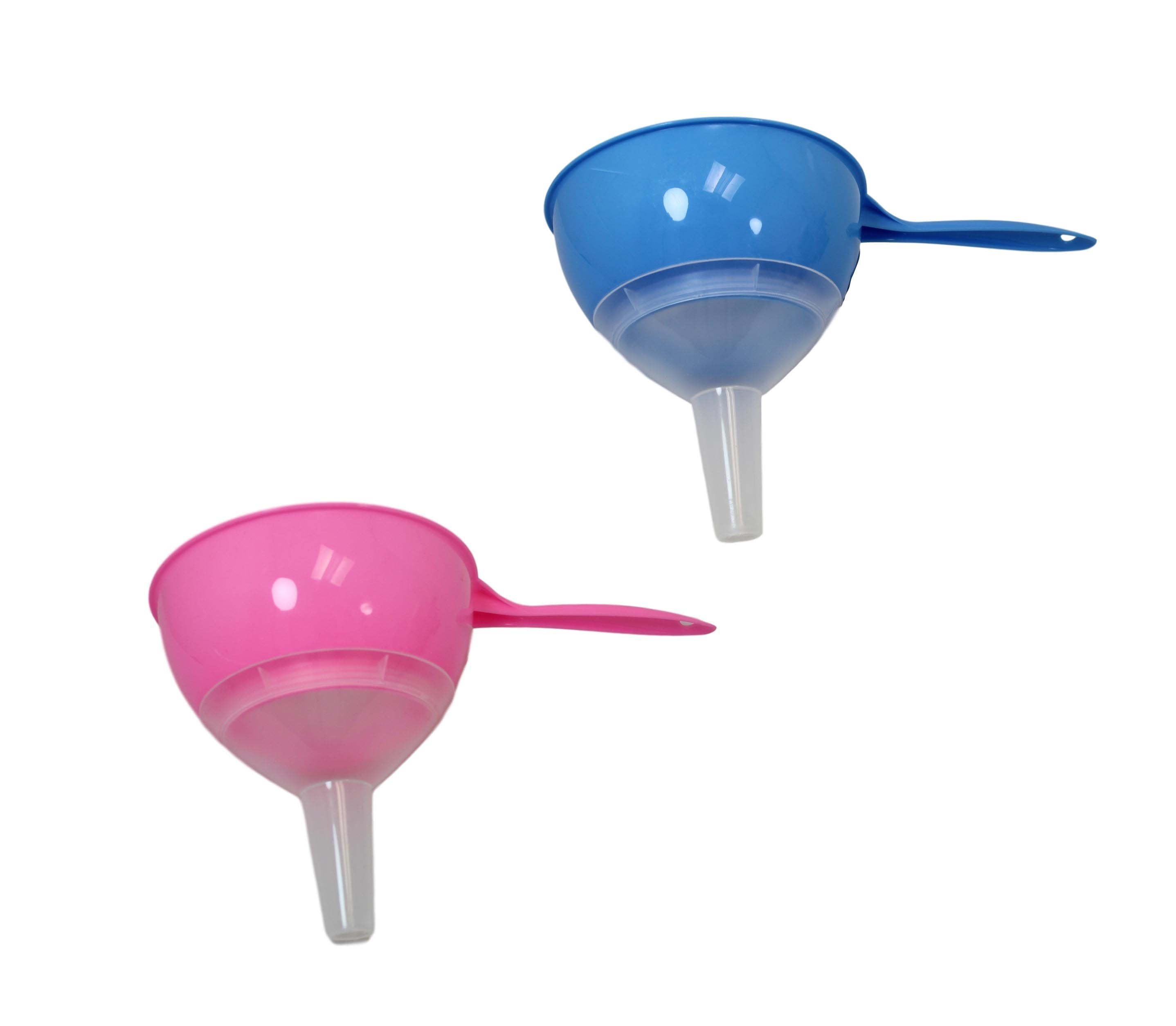 2-in-1 Plastic Sieve and Funnel 15 cm Assorted Colours 6052