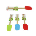 Kitchen Silicone Spatula Wooden Handle 30 cm Assorted Colours 6067 A
