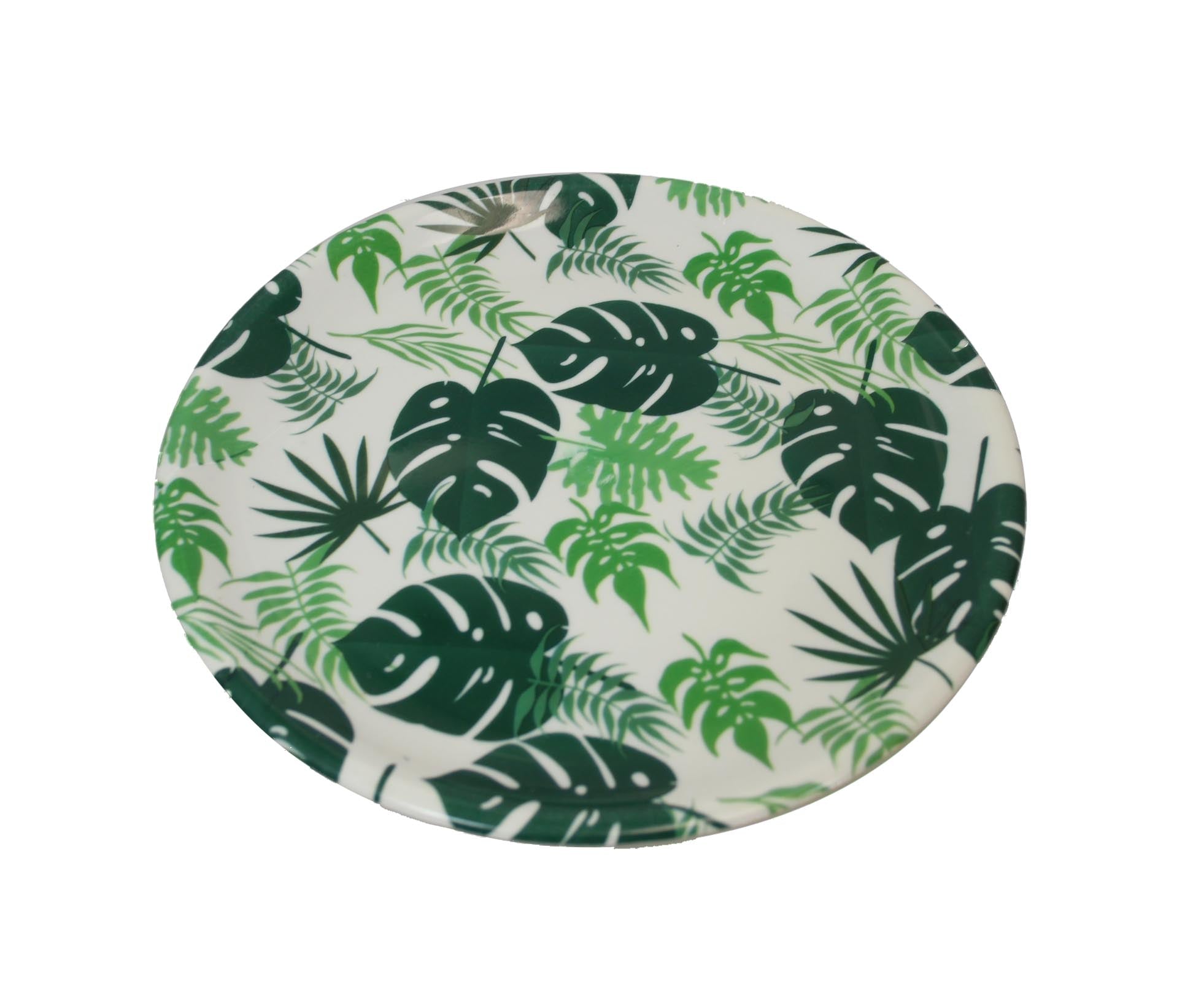 Round Plastic Serving Plate Tray 22 cm Assorted Designs 6113