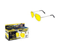 Night View Glasses Yellow Coated Night Time Glare UVA UVB Protection 14cm 6165