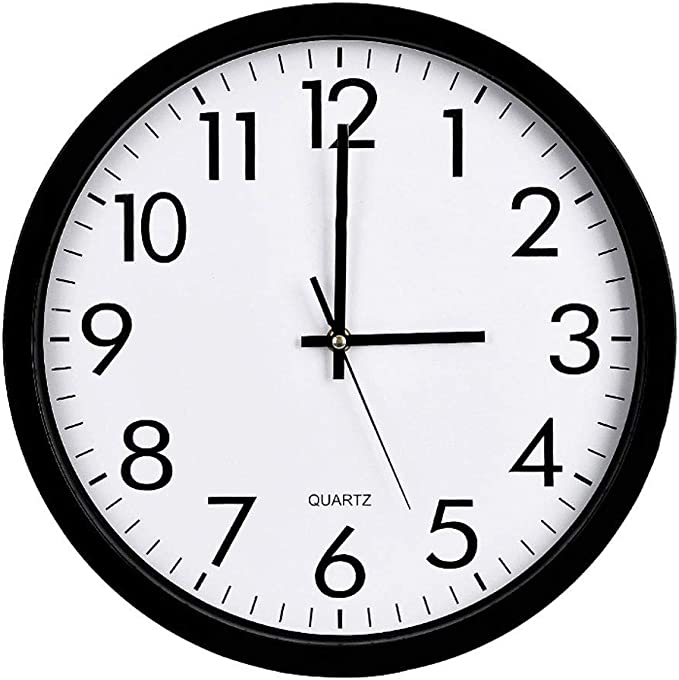 Standard Round Wall Clock 22 cm Assorted Colours 6986