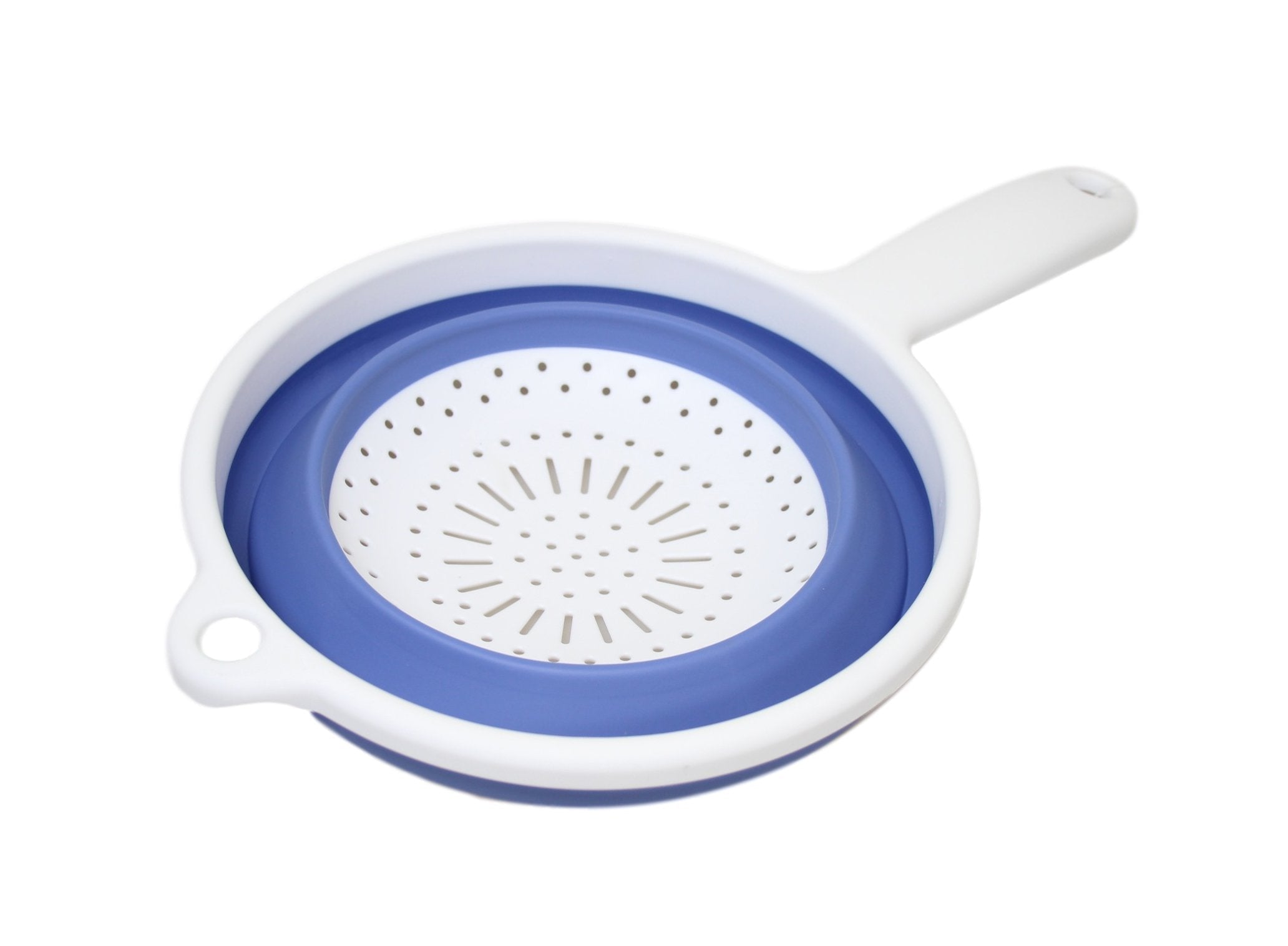 Silicone Plastic Kitchen Collapsible Colander Strainer 3 Colours 2 in 1 Strainer 6208